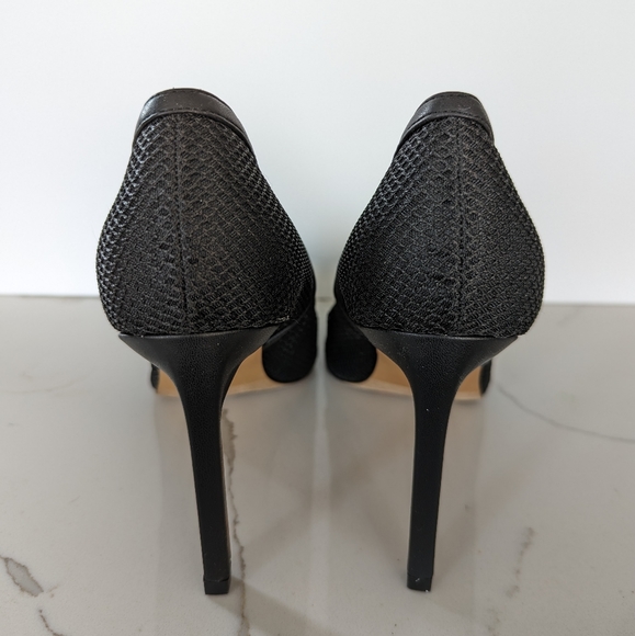 Open Edit Daria Black Mesh Pumps Heels Shoes - Picture 7 of 7